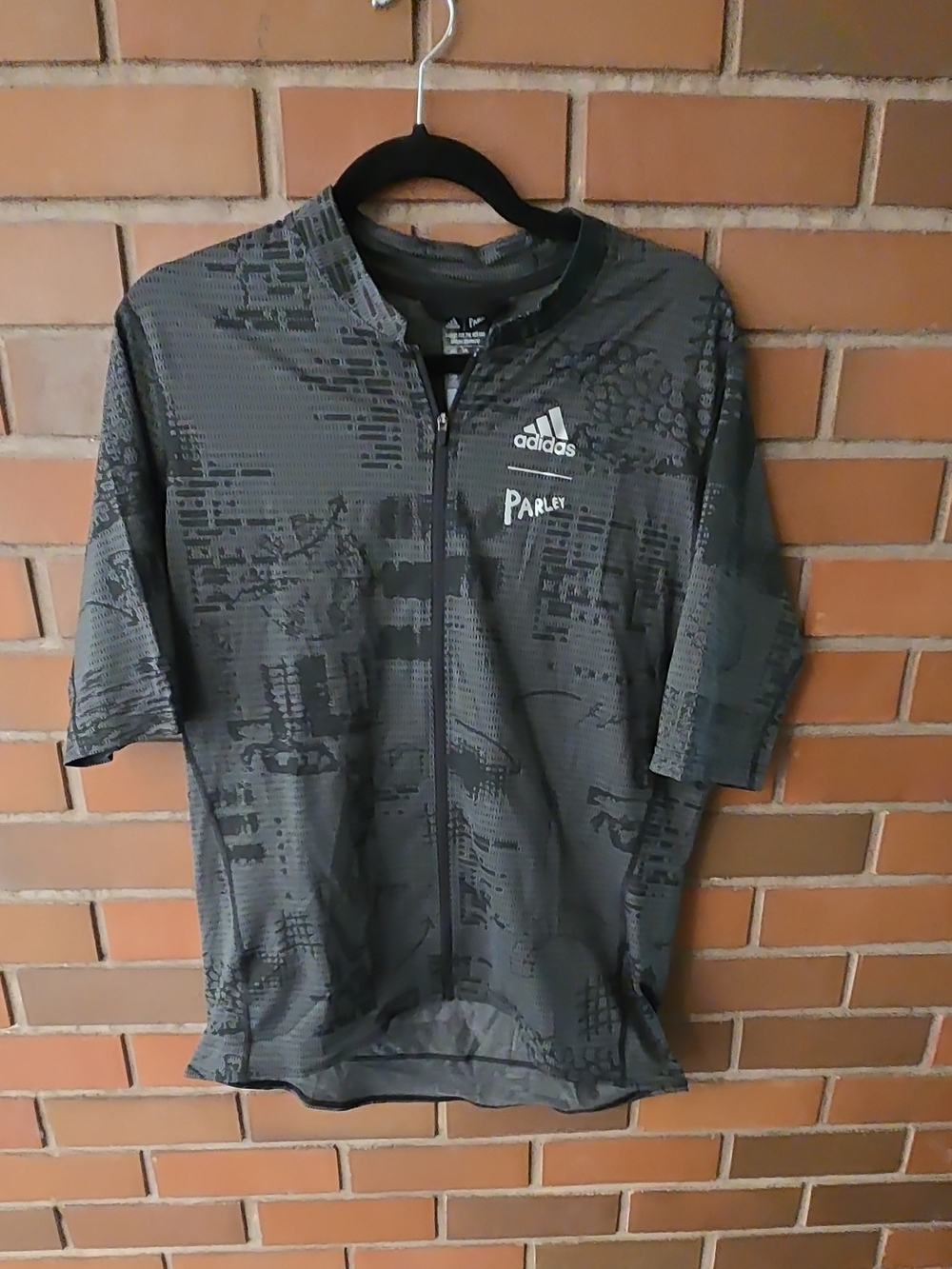 adidas Men's Dark Gray Graphic Cycling Jersey